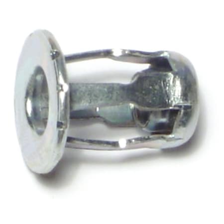 Midwest Fastener Rivet Nut, .718 in L, 1/4"-20 Thread Size, Steel, Zinc Plated, 12 PK 70725
